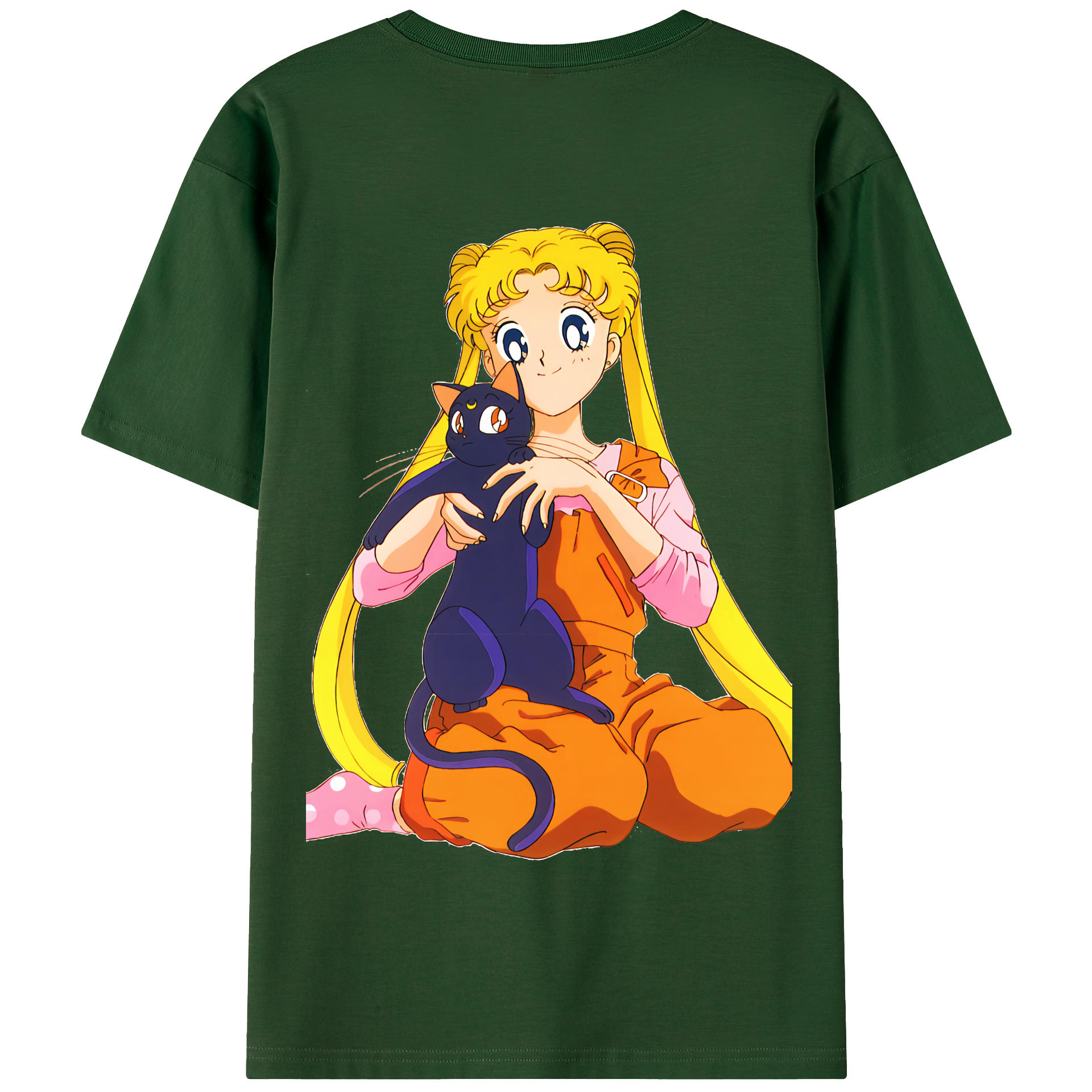 （画像用） 美少女戦士セーラームーン 愛野 美奈子 あいの みなこ Sailor Moon Aino Minako 綿100％半袖Tシャツ（背面プリント）